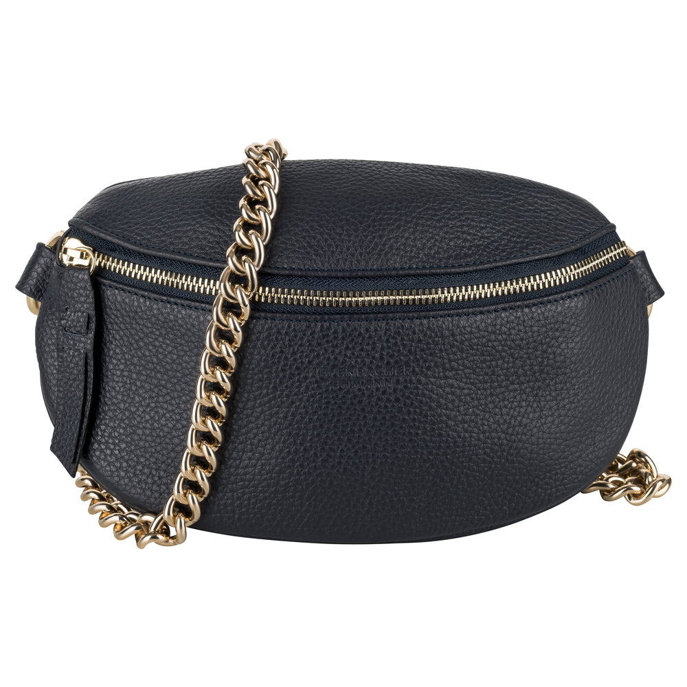 HIP BAG mini_midnight_light gold_Italian leather_made in Italy_Kette_Vorderseite_Freisteller_3000px.jpg