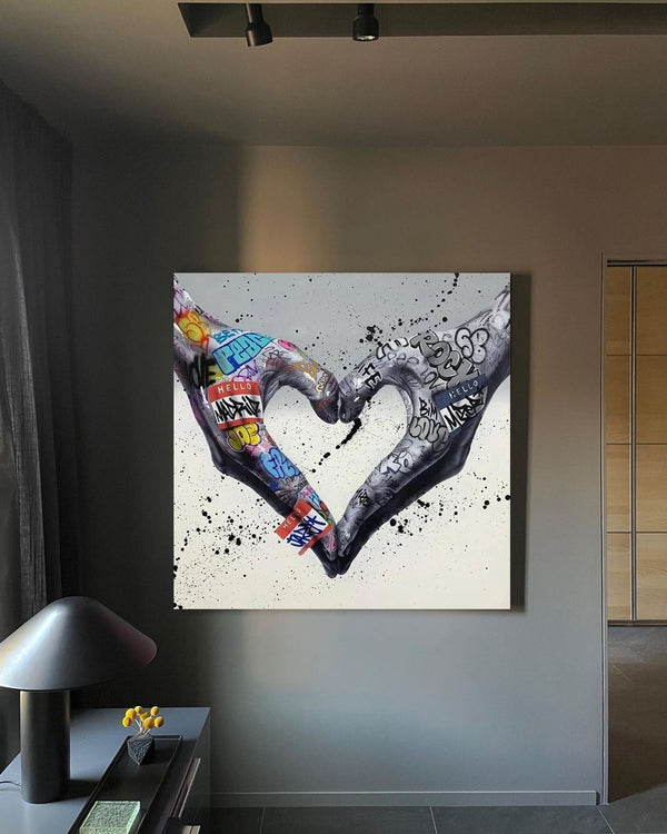 Hand heart canvas – CanvasWallDecor