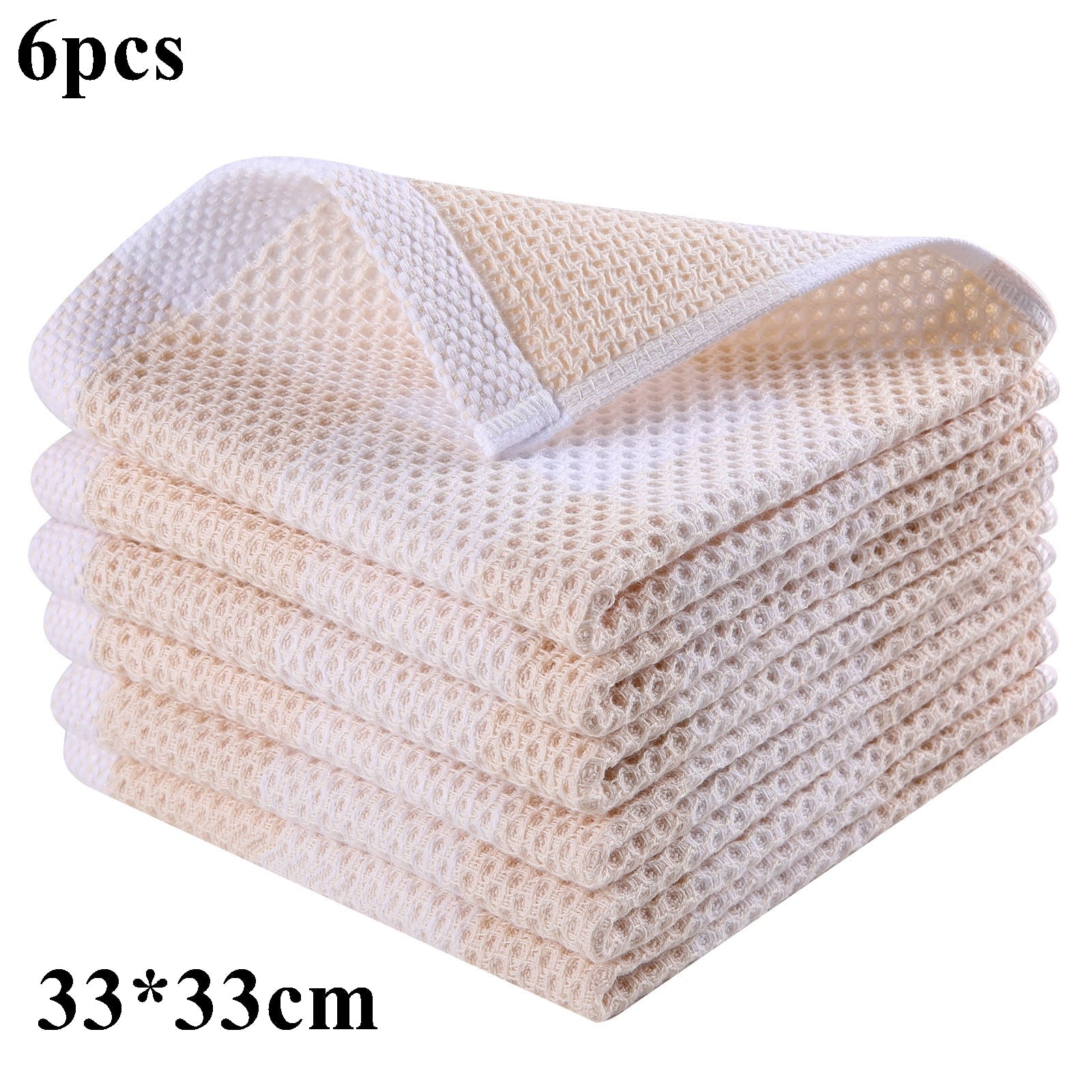 Homaxy 4/6Pcs Cotton Dishcloth Ultra Soft Absorbent Kitchen Towel