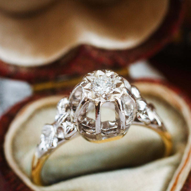 An Especially Fancy Vintage Diamond Engagement Ring – Fetheray