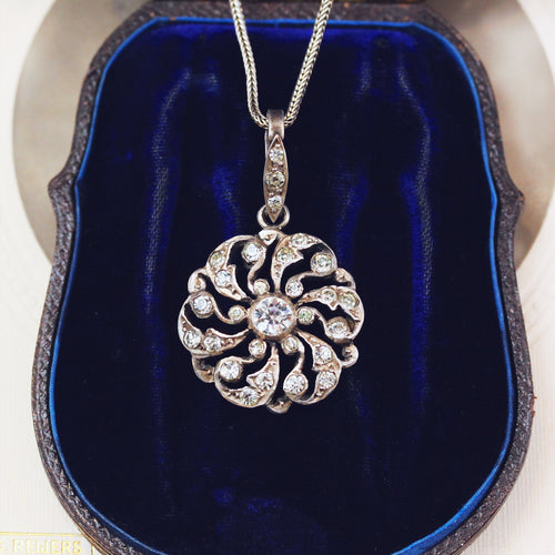 Early Georgian Rose Diamond Heart Pendant – Butter Lane Antiques