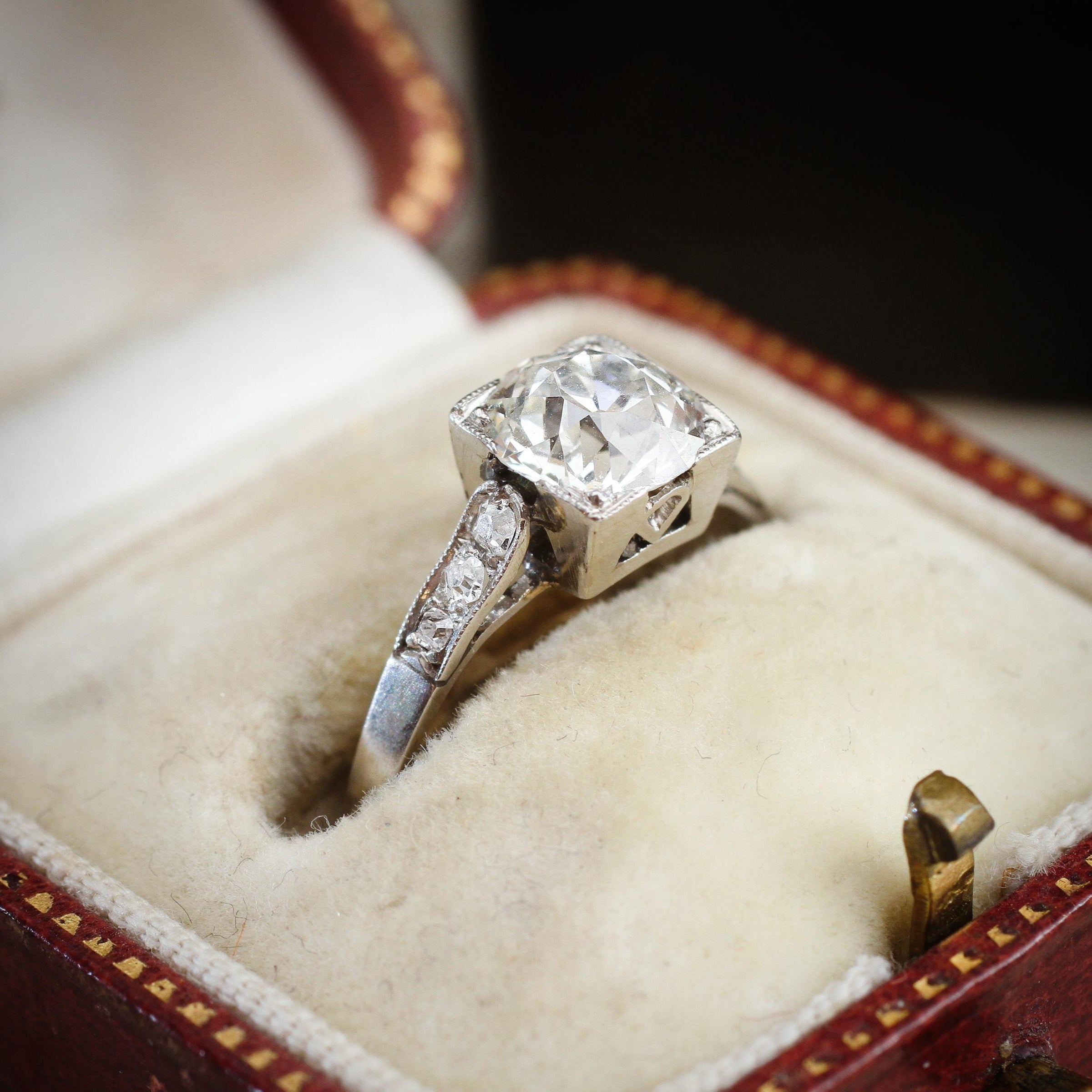 Vintage 1.39ct Old European Cut Diamond Solitaire Engagement Ring ...