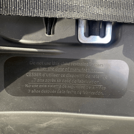 Underneath a Graco Snugride the car seat the expiry date is embossed into the plastic 