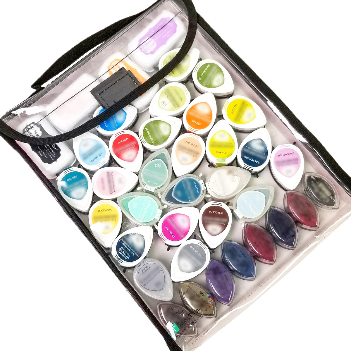 Organize cateye inks, teardrop inks and small colorbox inks .