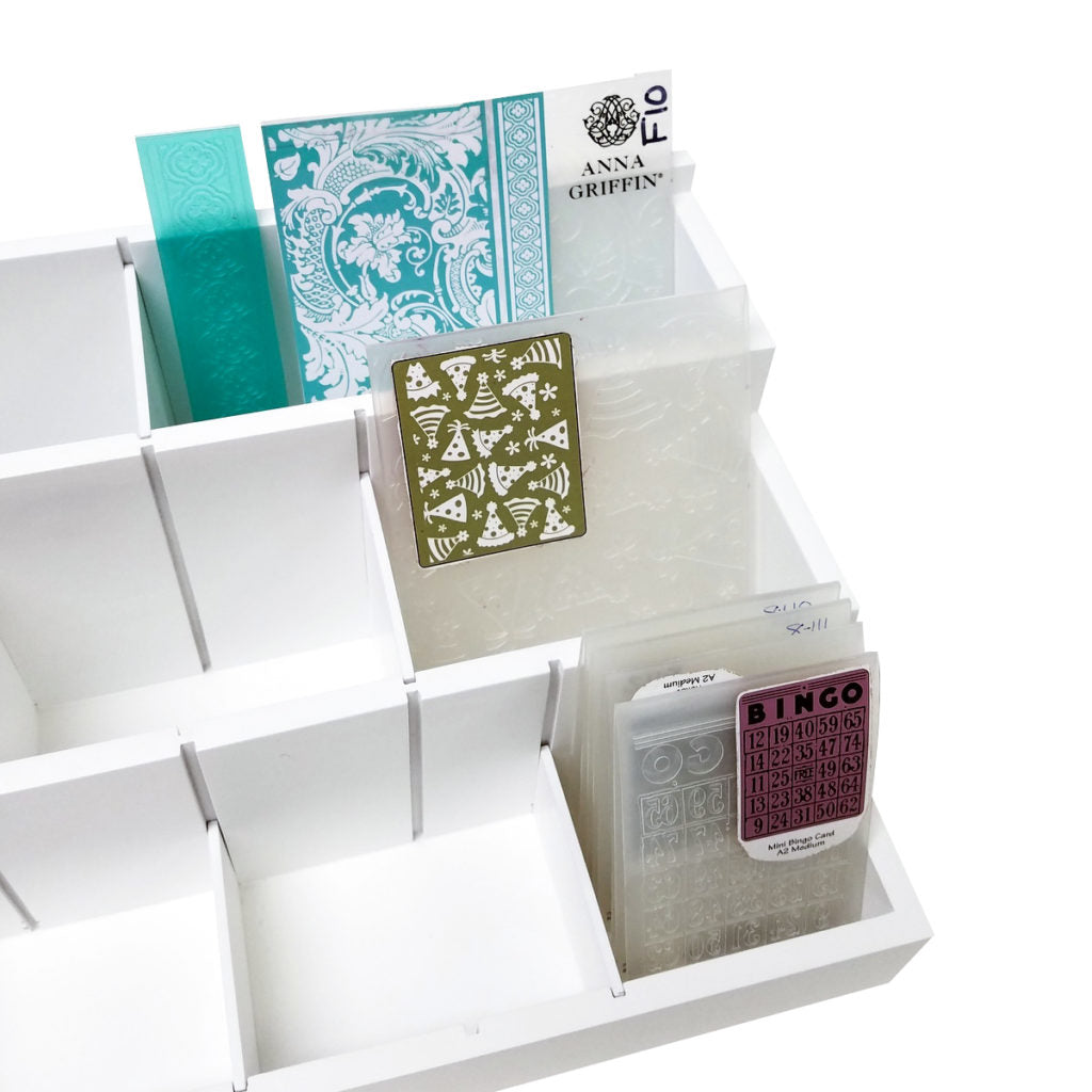 Easy to organize embossing folders. HSN