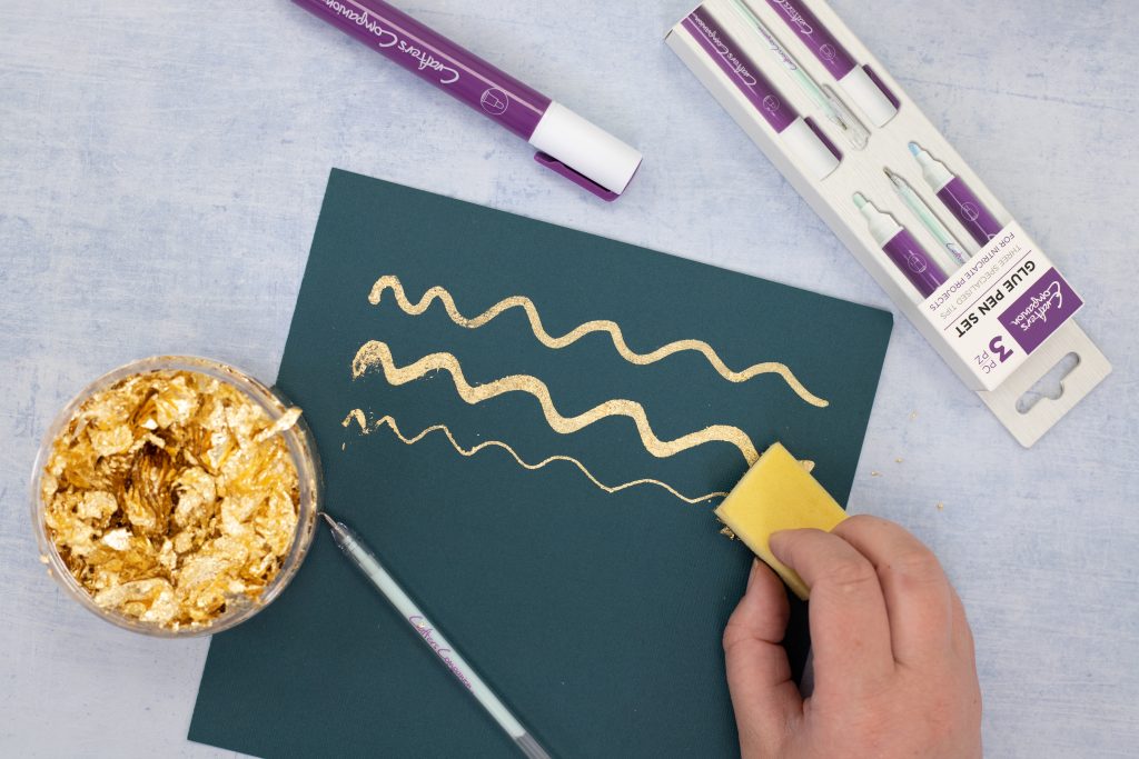 How to create a foiled message with glue pens -Crafter's Companion US