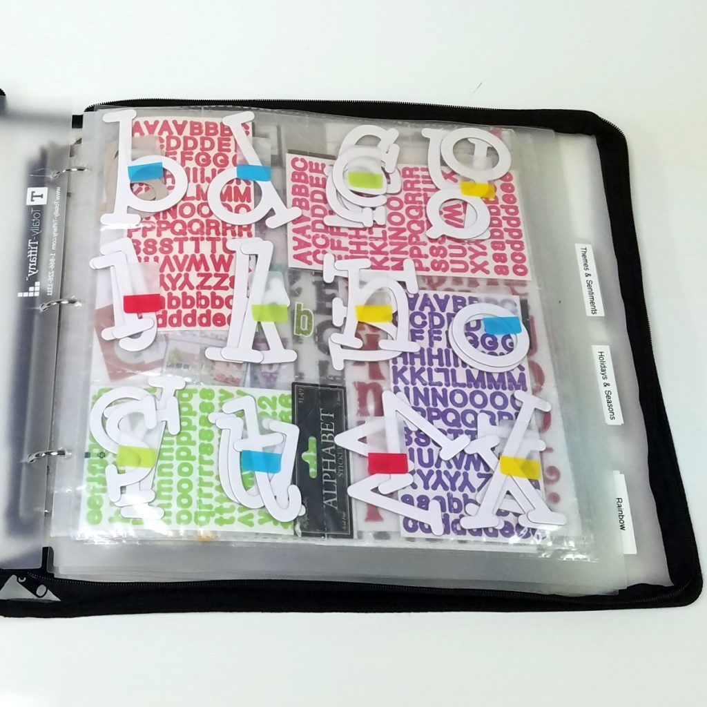 Organize craft supplies, use fhut your flap tabs