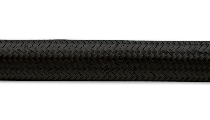 2ft Roll of Black Nylon Braided Flex Hose; AN Size: -16; Hose ID 0.89"