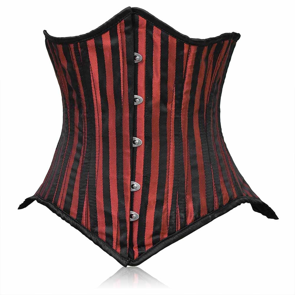 Red and Black corset top - OverBust Corset – Miss Leather Online