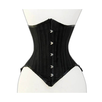 Classic overbust real leather steel-boned authentic heavy corset, different  colors.