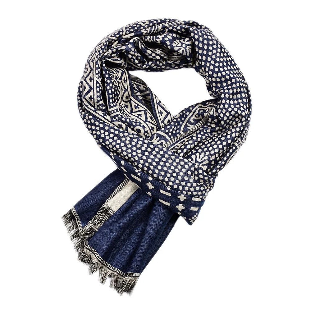 Châle Homme Bleu Doux et Décontracté - - L'Atelier du Foulard