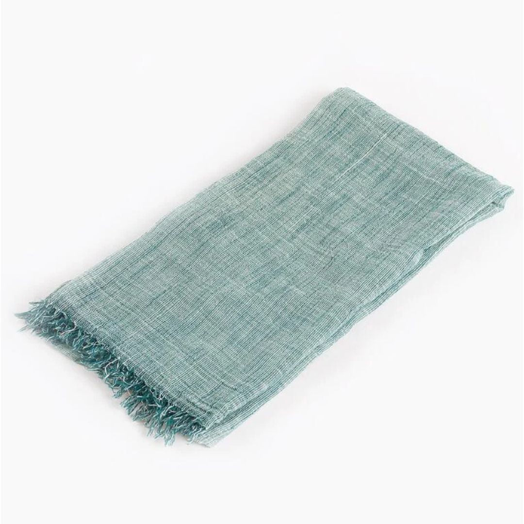 Écharpe en Coton Homme à Bords Effilochés
