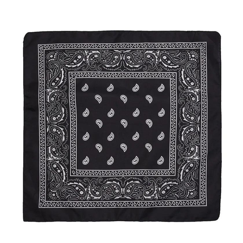 Bandana Noir et Carré Style Hip Hop - - L'Atelier du Foulard