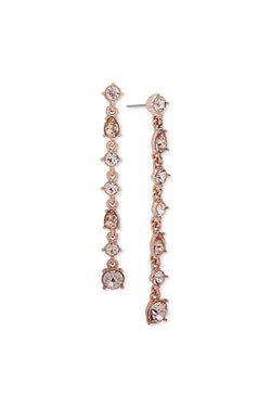 Givenchy Rose Gold Linear Drop Earrings 