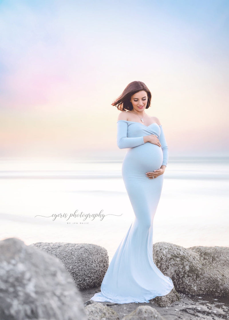 maternity beach photoshoot dress