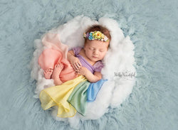 pastel rainbow baby dress