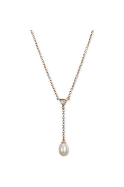 rose gold pearl necklace