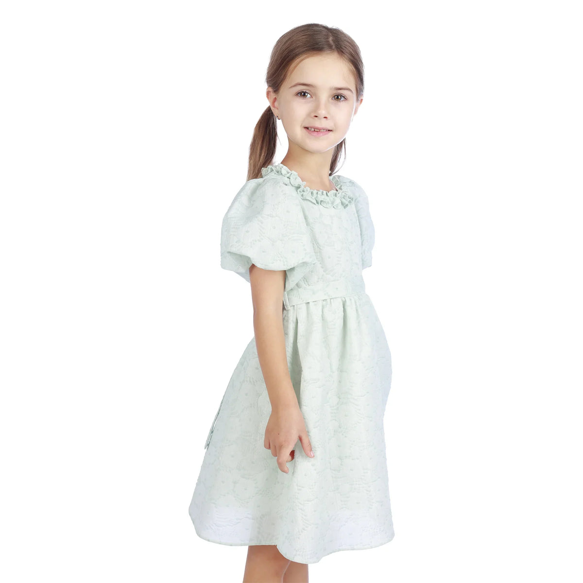 Jacquard Classic Dress For Girls