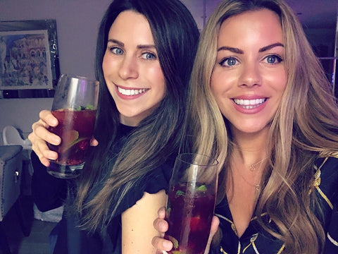 Life of Mummies Sophie and Holly drinking together