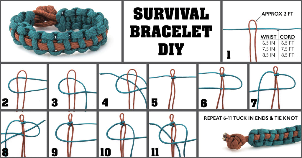 How to Make a Paracord Bracelet Chain Links Paracord Knot Tutorial 
