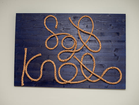 decorative rope knot letters