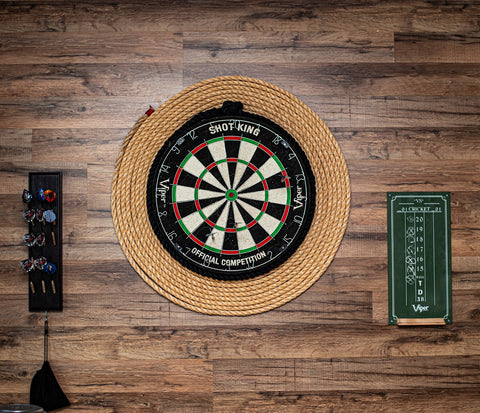 diy dart board with decorative rope