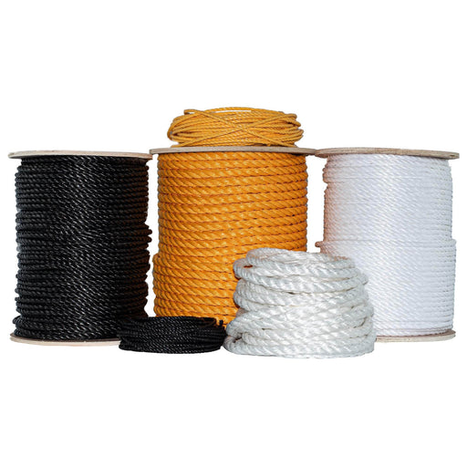 Twisted Cotton Rope (3/4 in x 100 ft) Natural Rope Thick Triple-Strand Rope  f