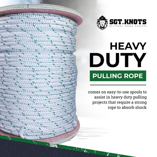 Polyester Webbing (5/8 inch) - SGT KNOTS - Flat Rope - Durable Polyester  Pull Tape Strap - Moisture, UV, Rot, Oil & Gas Resistant - Utility,  Arborist, Gardening, Marine, Commercial (500 ft 