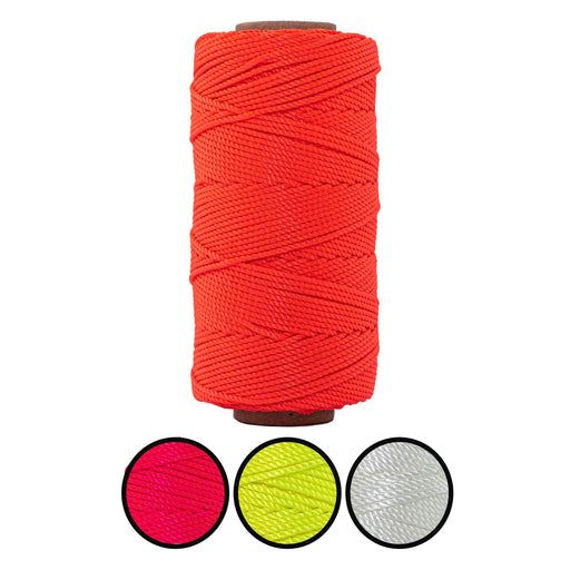 Buy White Mason Line String Line - #18 Braided Nylon String - 250 Ft Length  - Nylon Twine for Gardening Or Masonry Tools - Perfect Construction String  for A String Level, Twine