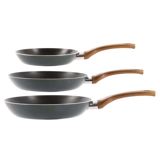 Set 4 Sartenes Con Wok Y Asador Aluminio Fundido San Ignacio