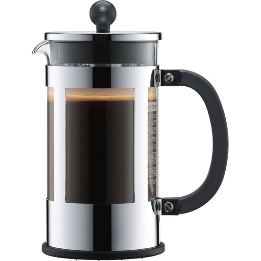 Bodum Tribute Double Wall French Press Coffee Maker, 34 Ounce, Stainless Steel, Silver