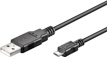 Billede af Usb2.0 Kabel A - Micro B M/M 3M Sort