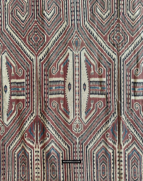 1833 Antique Iban Ceremonial Ikat - Hawk Pattern