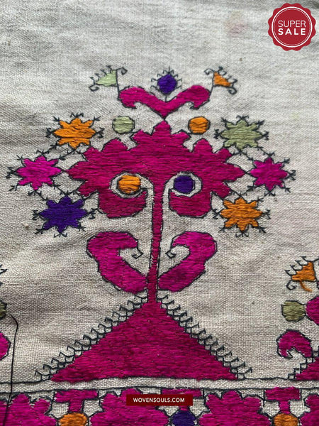 594 Swat Valley Shawl Fragment-WOVENSOULS-Antique-Vintage-Textiles-Art-Decor