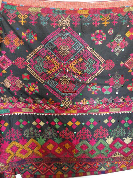 612 Superb ANtique Kohistan Wedding Shawl A+with Embroidery Textile Art-WOVENSOULS-Antique-Vintage-Textiles-Art-Decor