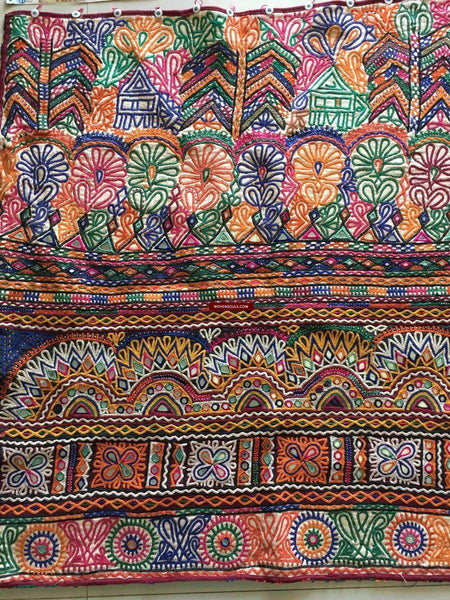 939 Dowry Bag Front Back Pair - Vintage Rabari Embroidery from Gujarat-WOVENSOULS-Antique-Vintage-Textiles-Art-Decor