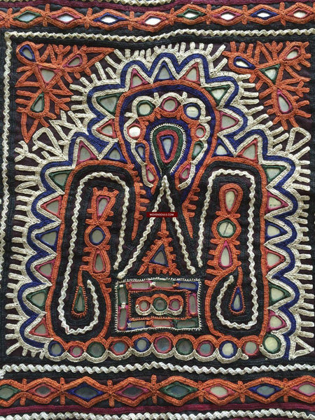 961 Chaakla Pair - Vintage Rabari Embroidery from Gujarat-WOVENSOULS-Antique-Vintage-Textiles-Art-Decor