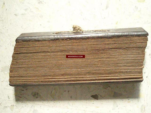 SOLD Antique Palm Leaf Manuscript - Kerala-WOVENSOULS-Antique-Vintage-Textiles-Art-Decor