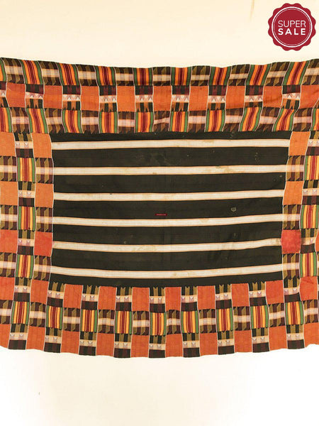 1034 Fabulous Old Kente Cloth - African Textile Art-WOVENSOULS-Antique-Vintage-Textiles-Art-Decor