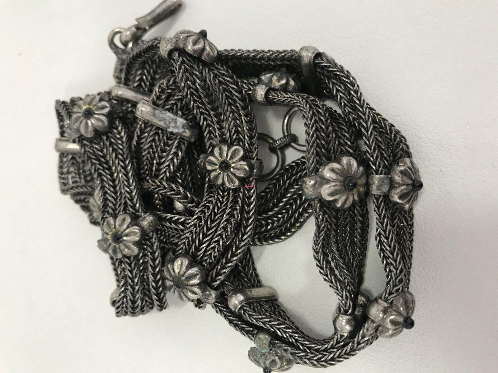 1213 Vintage Indian Silver Jewelry - Waist Belt - Kandoro - WOVENSOULS ...