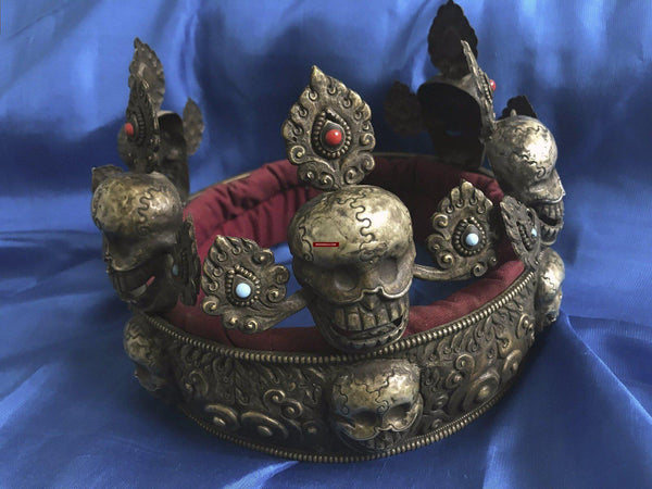 1310 SOLD Antique Buddhist Tantric Priest Ceremonial Crown Diadem with  Pancha Buddha - WOVENSOULS Antique Textiles & Art Gallery