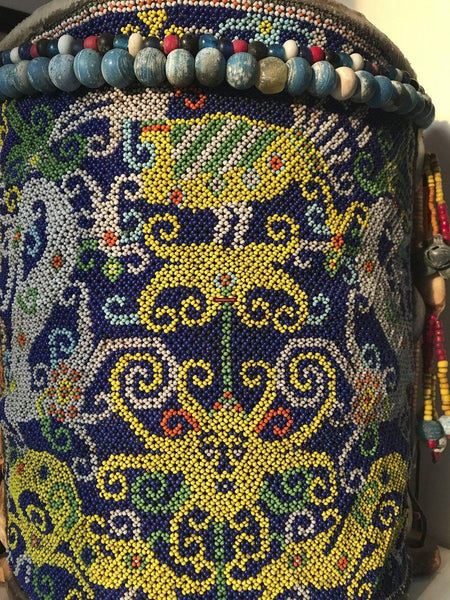 1313 Antique Dayak Beaded Basket Baby Carrier-WOVENSOULS-Antique-Vintage-Textiles-Art-Decor