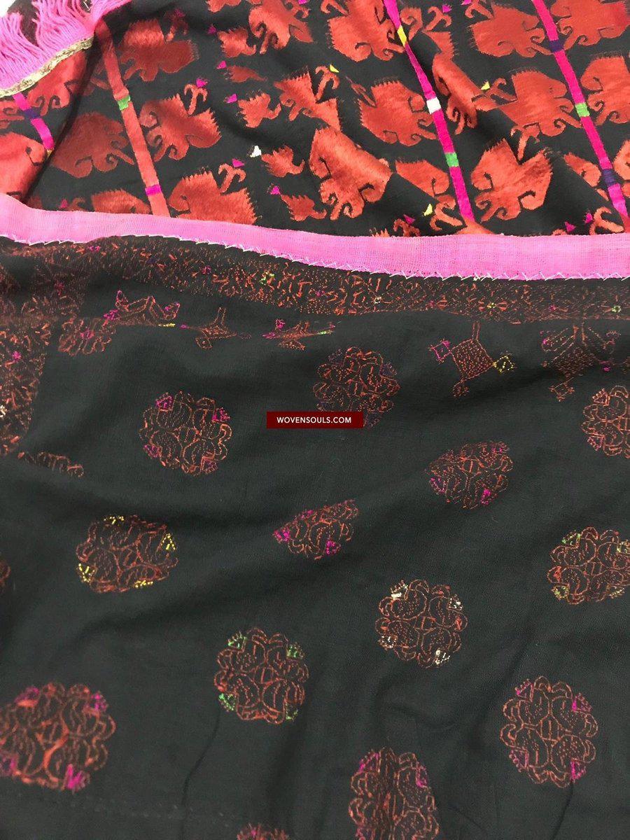 1352 Antique Men's Swat Valley Shawl Textile Embroidery - Pomegranate ...