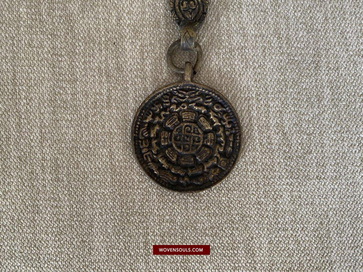 1498 Rare Antique Tibetan Buddhist Belt Ornament - WOVENSOULS Art Gallery