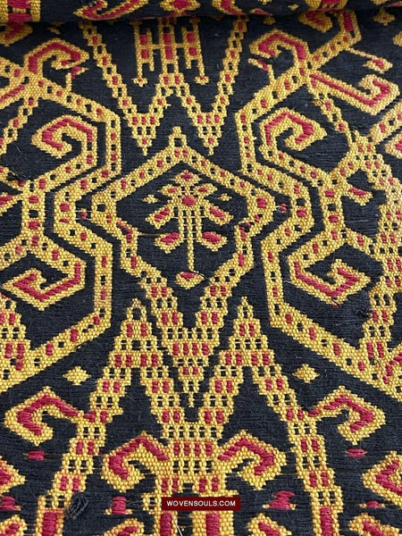 1533 Rare Vintage Woven Pua Figurative Sungkit Sirat from Borneo-WOVENSOULS-Antique-Vintage-Textiles-Art-Decor