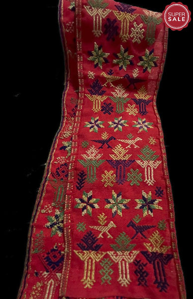 1551 Old Chinese Ethnic Minority Embroidery Band-WOVENSOULS Antique Textiles & Art Gallery