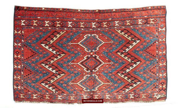 1576 Ersari Juval Chuval Turkmen Bagface Ikat Design-WOVENSOULS-Antique-Vintage-Textiles-Art-Decor