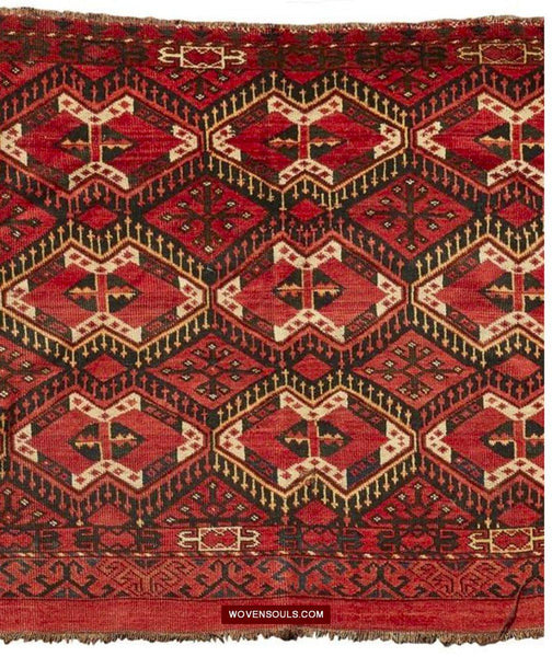 1577 Ersari Juval Chuval Turkmen Bagface Ikat Gaimak Gol Design-WOVENSOULS-Antique-Vintage-Textiles-Art-Decor