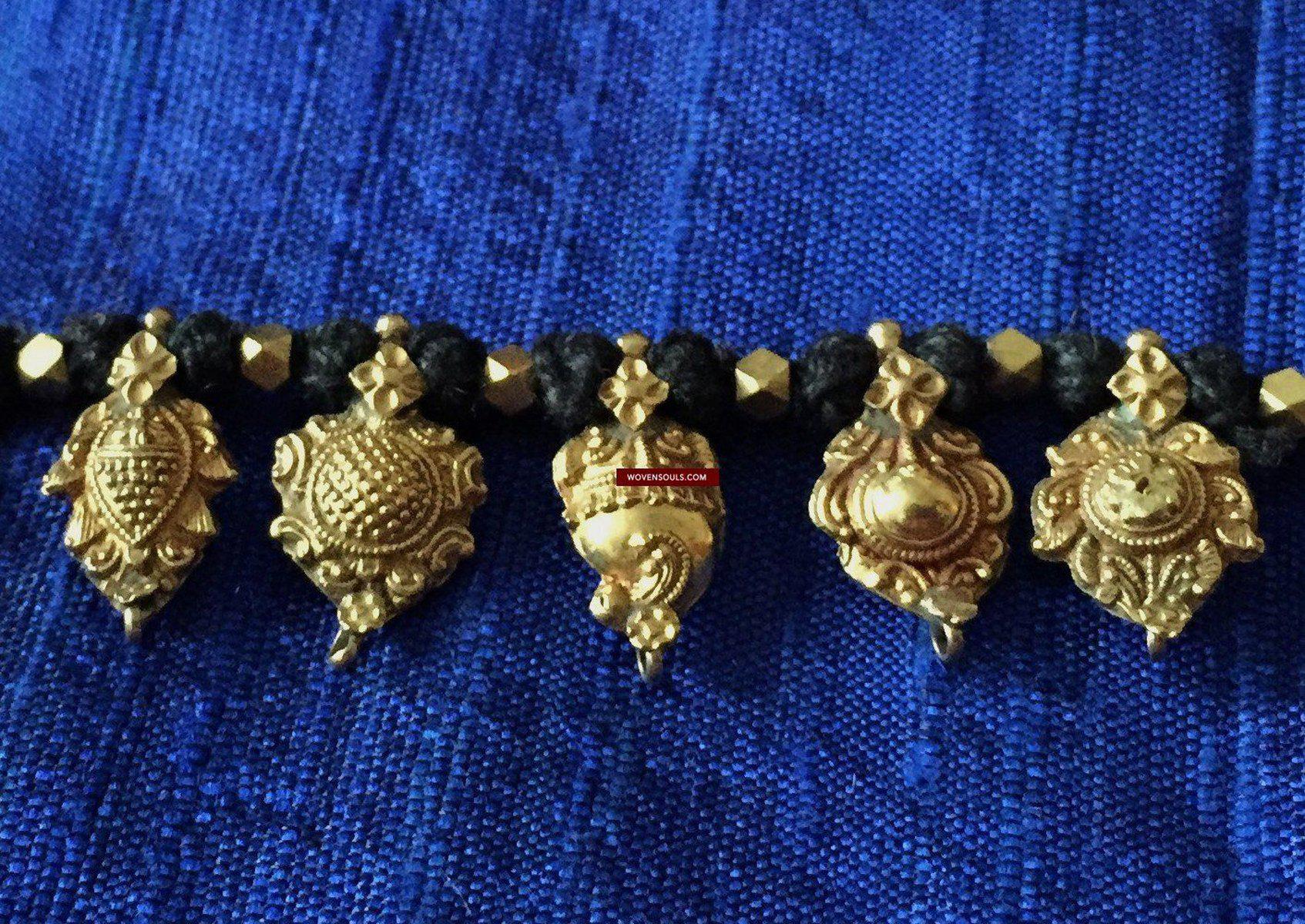 490 Old Gold Jewelry - Kolhapuri Saj Wedding Necklace - WOVENSOULS