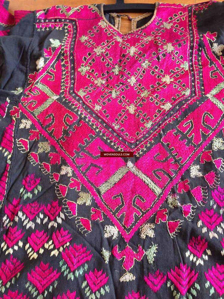 748 Antique Swat Valley Textile - Bridal Dress Costume with Rich Silk Embroidery-WOVENSOULS-Antique-Vintage-Textiles-Art-Decor